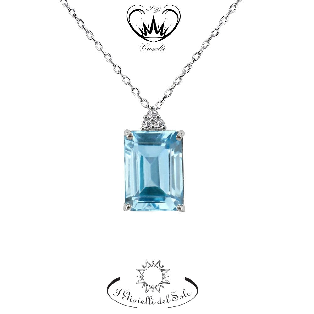 COLLANA I GIOIELLI DEL SOLE ACQUA MARINA  ref. CLAQ310-150