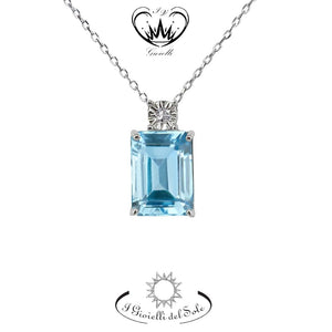 COLLANA I GIOIELLI DEL SOLE ACQUA MARINA  ref. CLAQ37-175