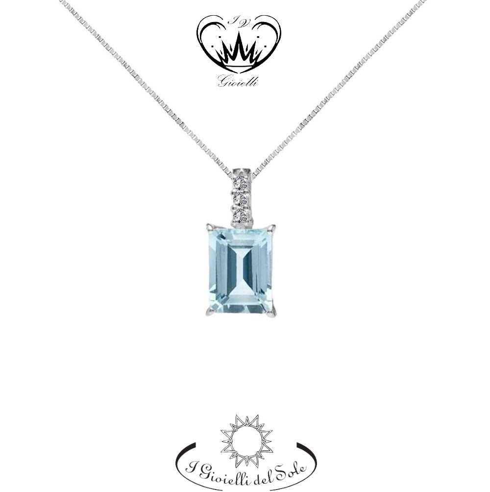 COLLANA I GIOIELLI DEL SOLE ACQUA MARINA  ref. CLAQ38-070V