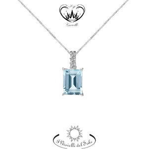 COLLANA I GIOIELLI DEL SOLE ACQUA MARINA  ref. CLAQ38-070V