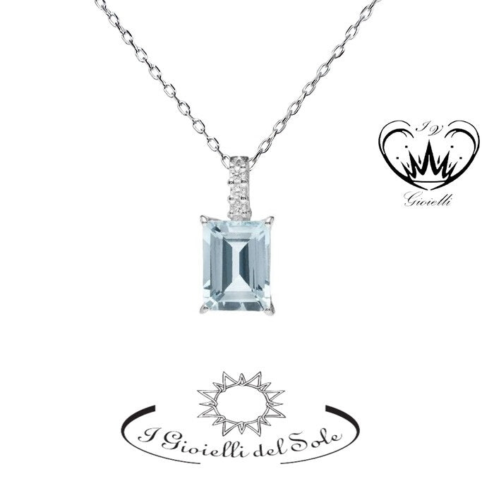 COLLANA I GIOIELLI DEL SOLE ACQUA MARINA  ref. CLAQ38-140