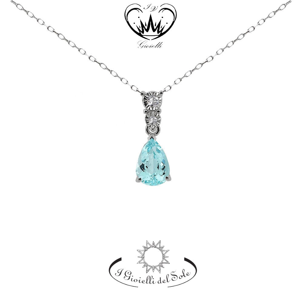 COLLANA I GIOIELLI DEL SOLE ACQUA MARINA  ref. CLAQ40-100V
