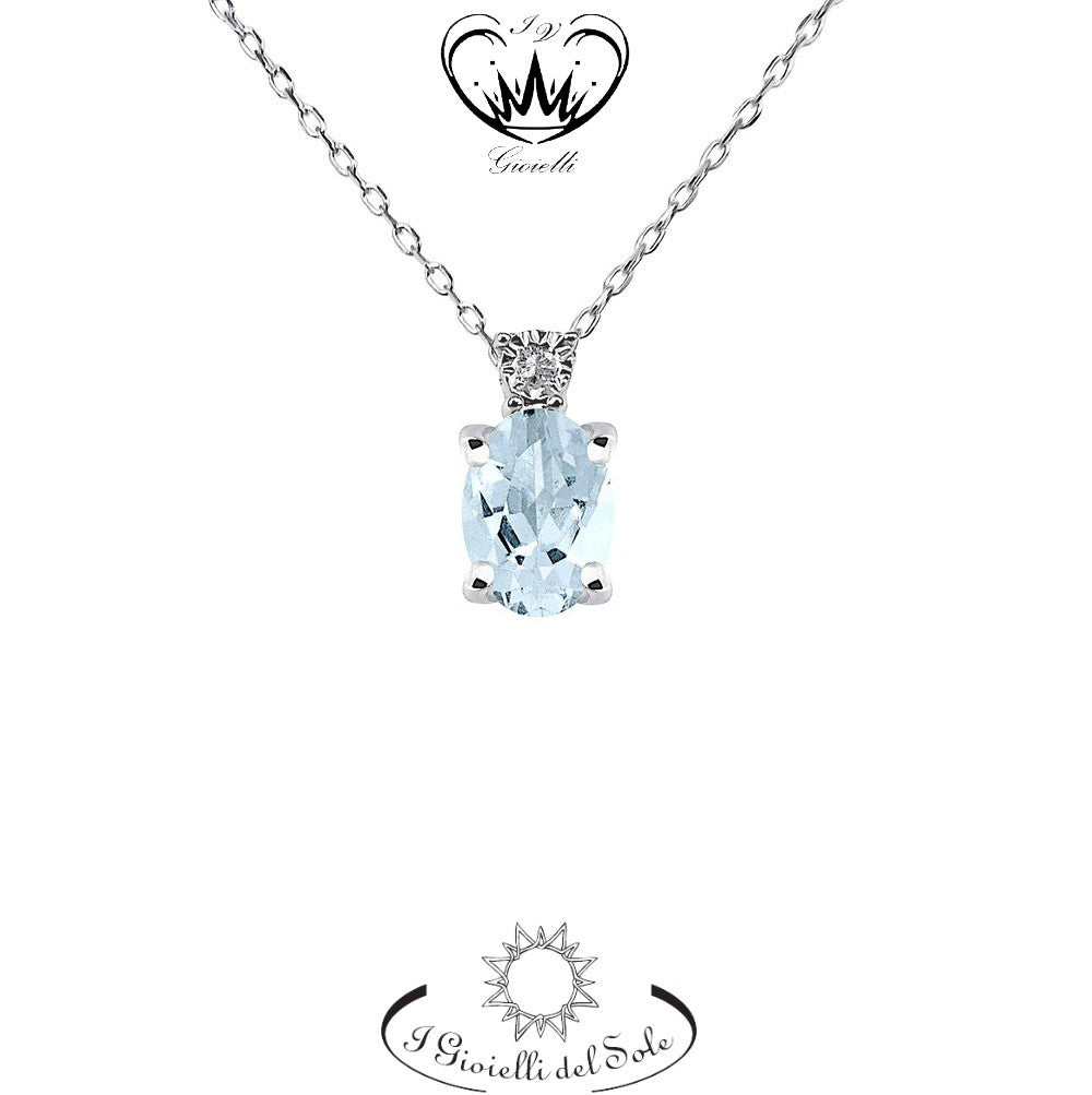 COLLANA I GIOIELLI DEL SOLE ACQUA MARINA  ref. CLAQ41-050R