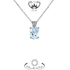 COLLANA I GIOIELLI DEL SOLE ACQUA MARINA  ref. CLAQ41-050R