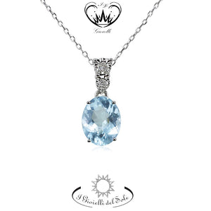 COLLANA I GIOIELLI DEL SOLE ACQUA MARINA  ref. CLAQ41-055