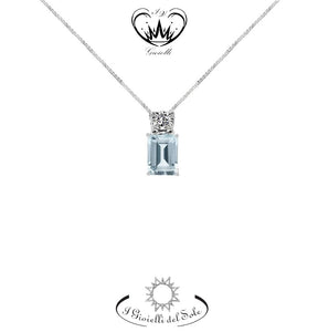 COLLANA I GIOIELLI DEL SOLE ACQUA MARINA  ref. CLAQ6-050