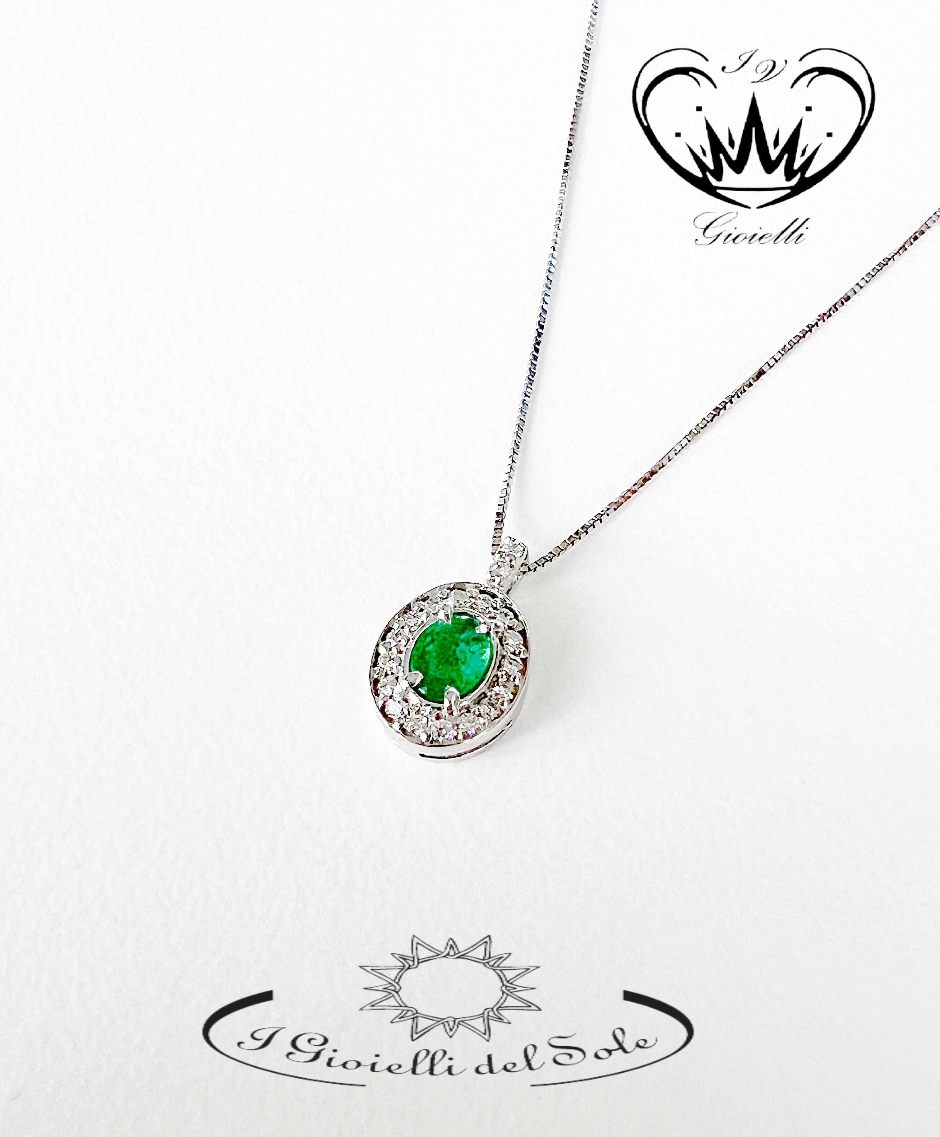 COLLANA I GIOIELLI DEL SOLE SMERALDI  ref. CLC08S-010