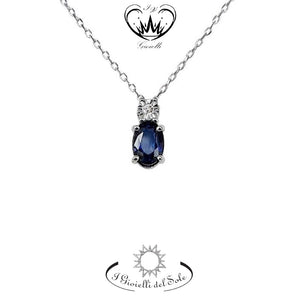 COLLANA I GIOIELLI DEL SOLE ZAFFIRI BLU  ref. CLC194ZB-050
