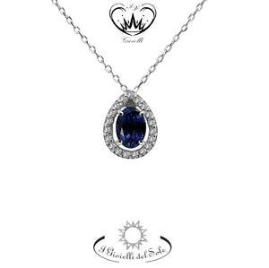 COLLANA I GIOIELLI DEL SOLE ZAFFIRI BLU  ref. CLC301BZ-060