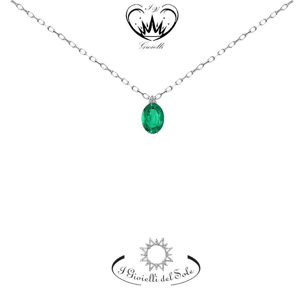 COLLANA I GIOIELLI DEL SOLE SMERALDI ref. CLC306S-060