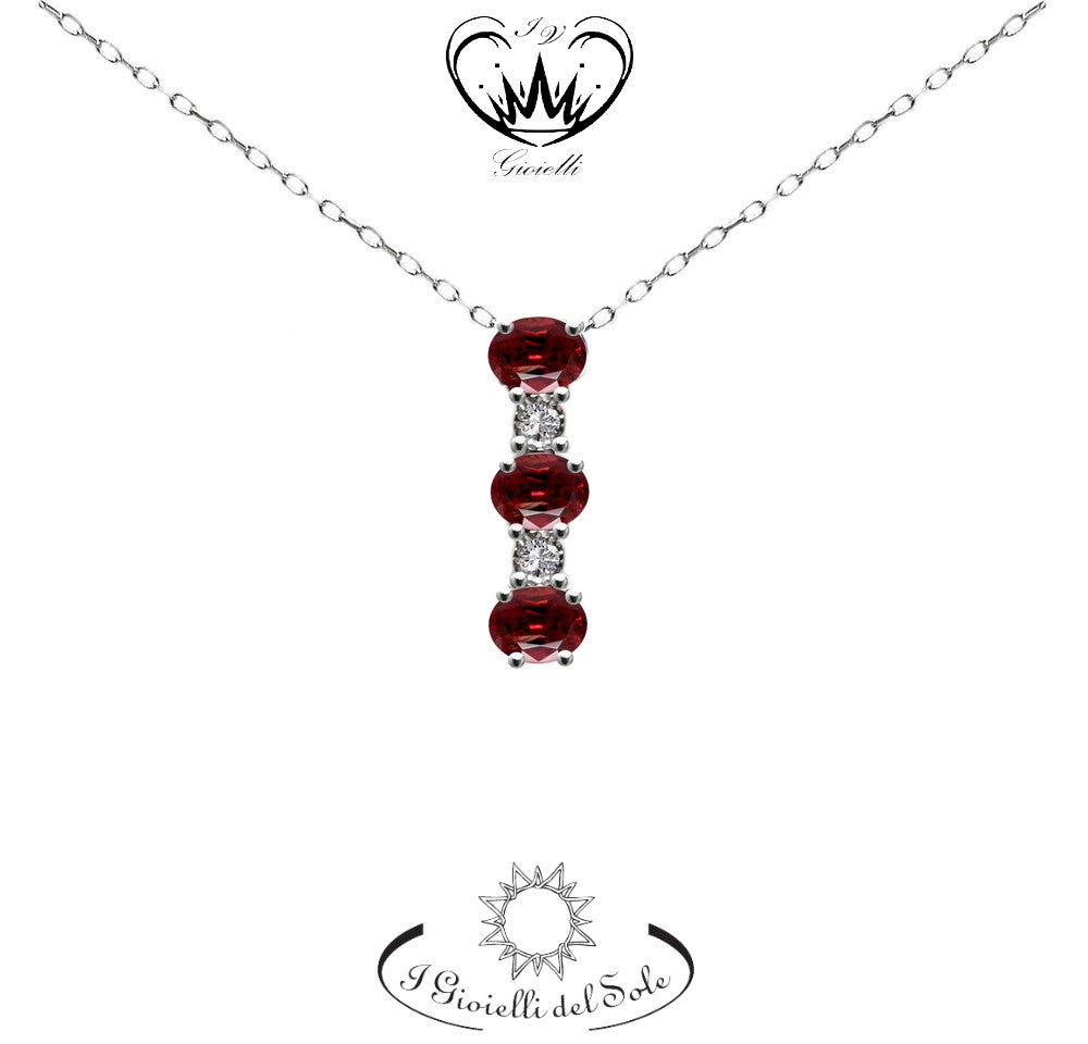 COLLANA I GIOIELLI DEL SOLE RUBINI  ref. CLC407R-100