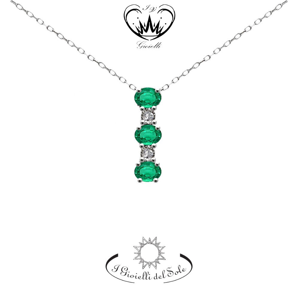 COLLANA I GIOIELLI DEL SOLE SMERALDI  ref. CLC407S-100