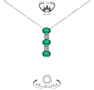 COLLANA I GIOIELLI DEL SOLE SMERALDI  ref. CLC407S-100