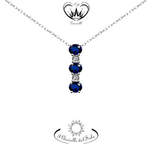 COLLANA I GIOIELLI DEL SOLE ZAFFIRI BLU  ref. CLC407Z-100