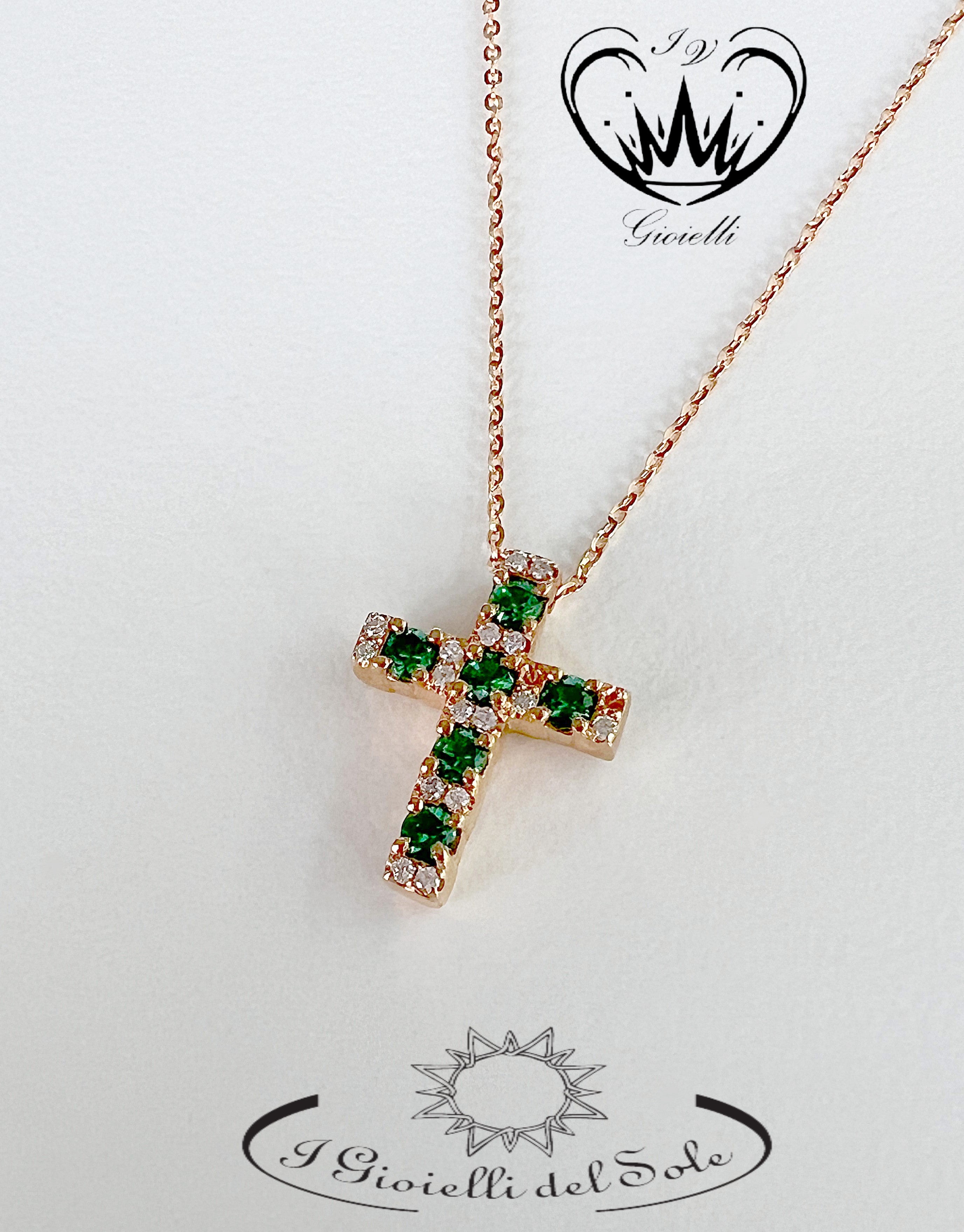 COLLANA CON CROCE I GIOIELLI DEL SOLE ref. CLC71RS-014