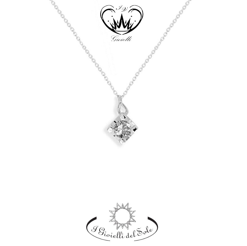 COLLANA PUNTO LUCE I GIOIELLI DEL SOLE ct. 0,07 ref. CLGRIF07RL