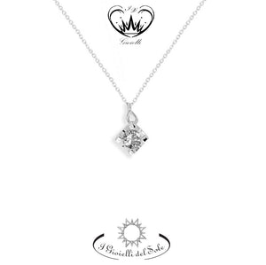 COLLANA PUNTO LUCE I GIOIELLI DEL SOLE ct. 0,07 ref. CLGRIF07RL