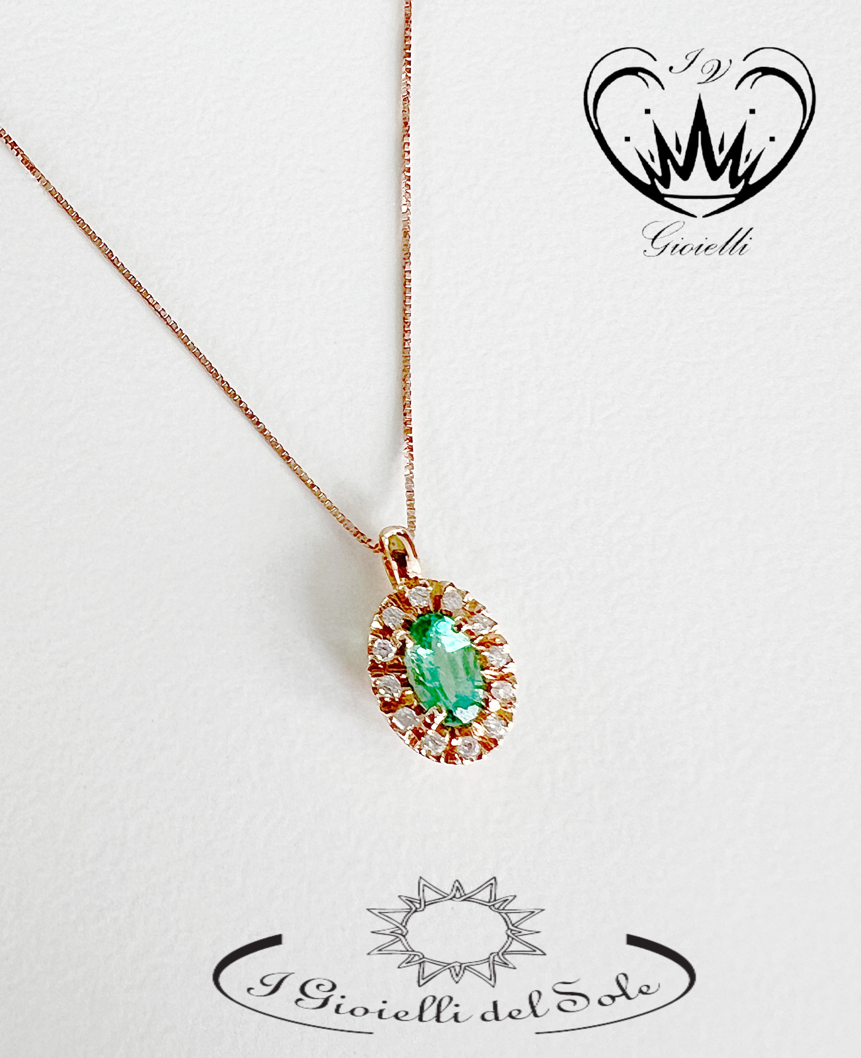 COLLANA I GIOIELLI DEL SOLE SMERALDI  ref. CLT168RS