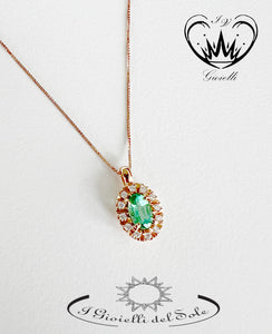 COLLANA I GIOIELLI DEL SOLE SMERALDI  ref. CLT168RS