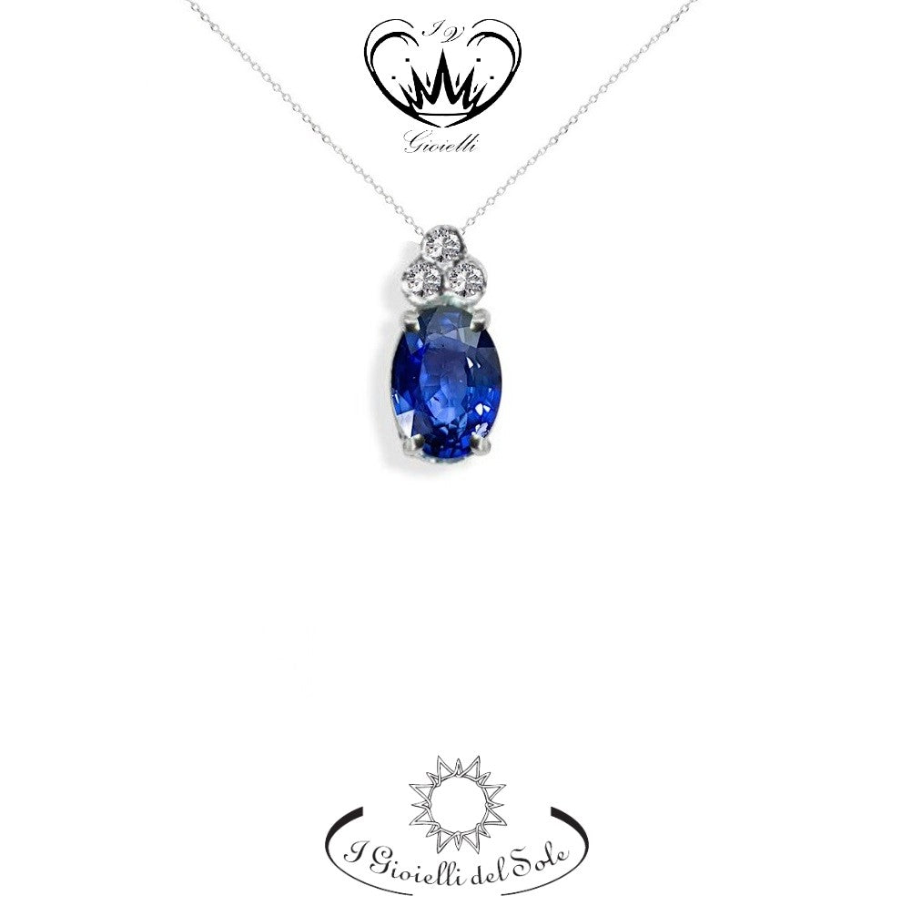 COLLANA I GIOIELLI DEL SOLE ZAFFIRO BLU  ref. CLT8ZBR
