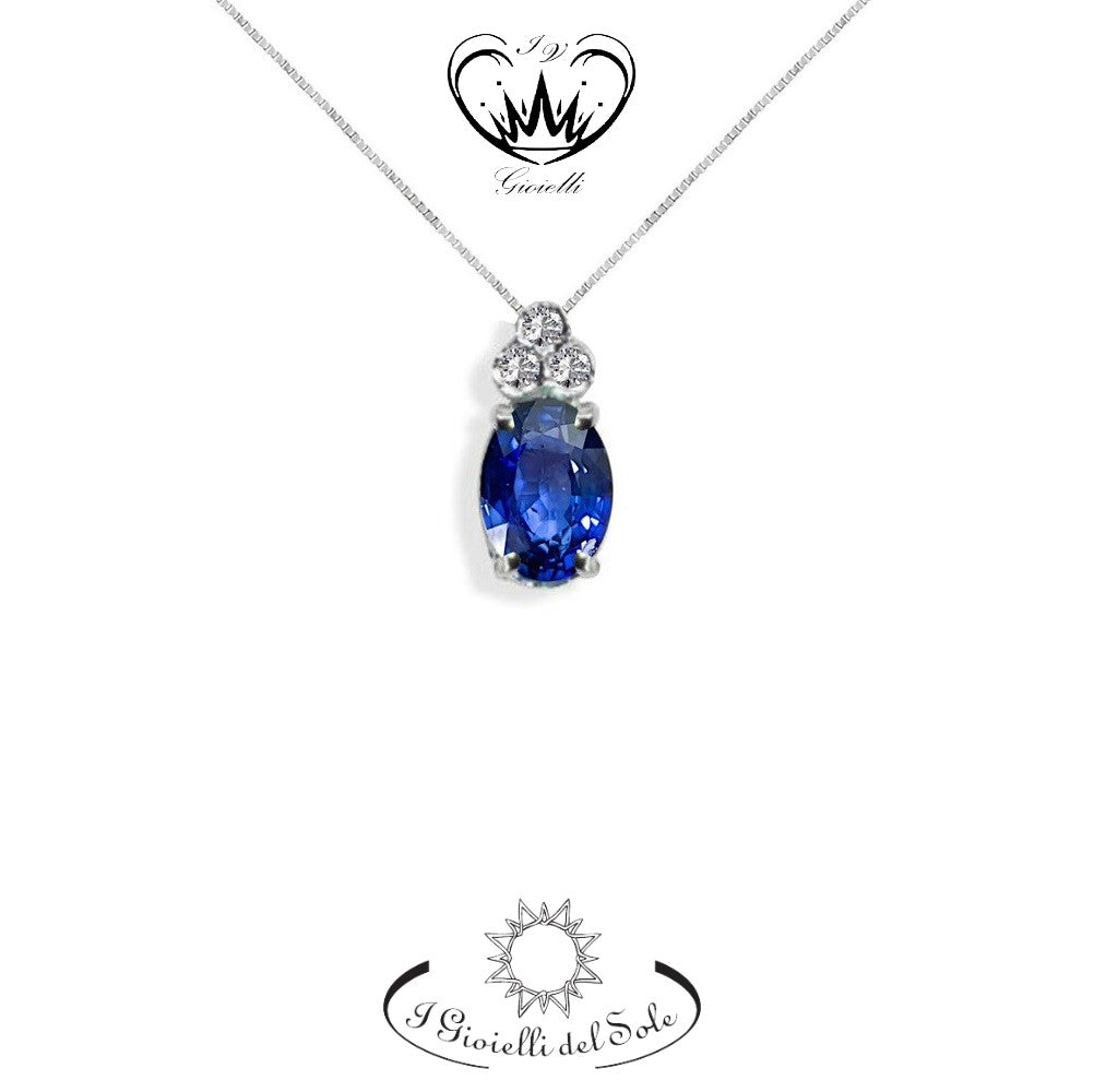 COLLANA I GIOIELLI DEL SOLE ZAFFIRO BLU  ref. CLT8ZBV