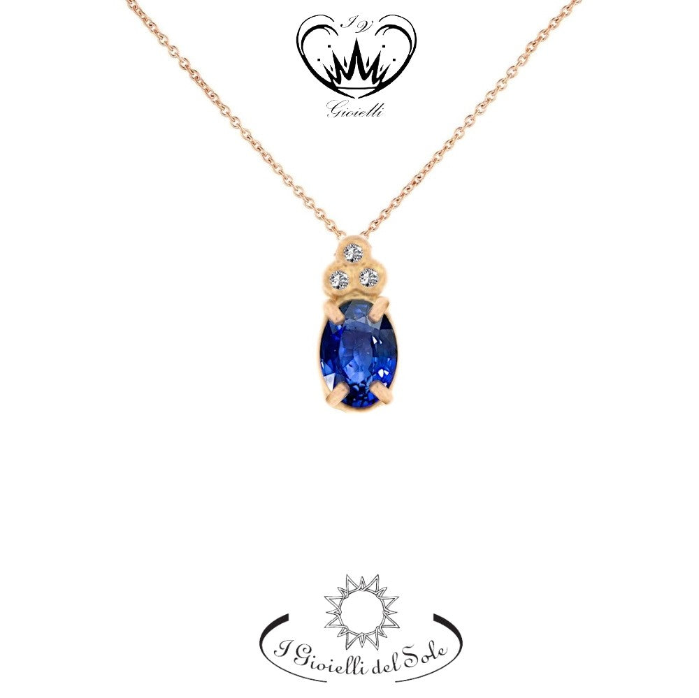 COLLANA I GIOIELLI DEL SOLE ZAFFIRO BLU  ref. CLT8ZRR