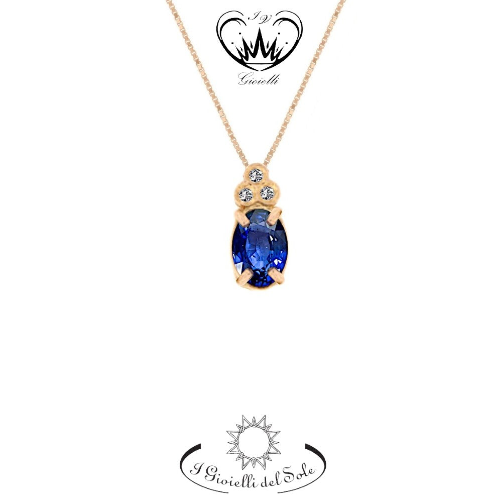 COLLANA I GIOIELLI DEL SOLE ZAFFIRO BLU  ref. CLT8ZRV