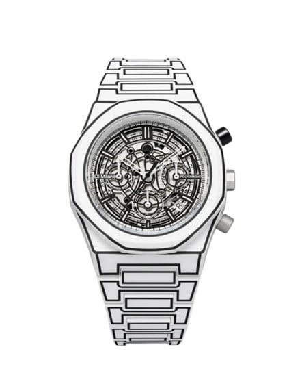 OROLOGIO D1 MILANO POLYCARBON WHITE SKETCH ref. D1-PHBJ13