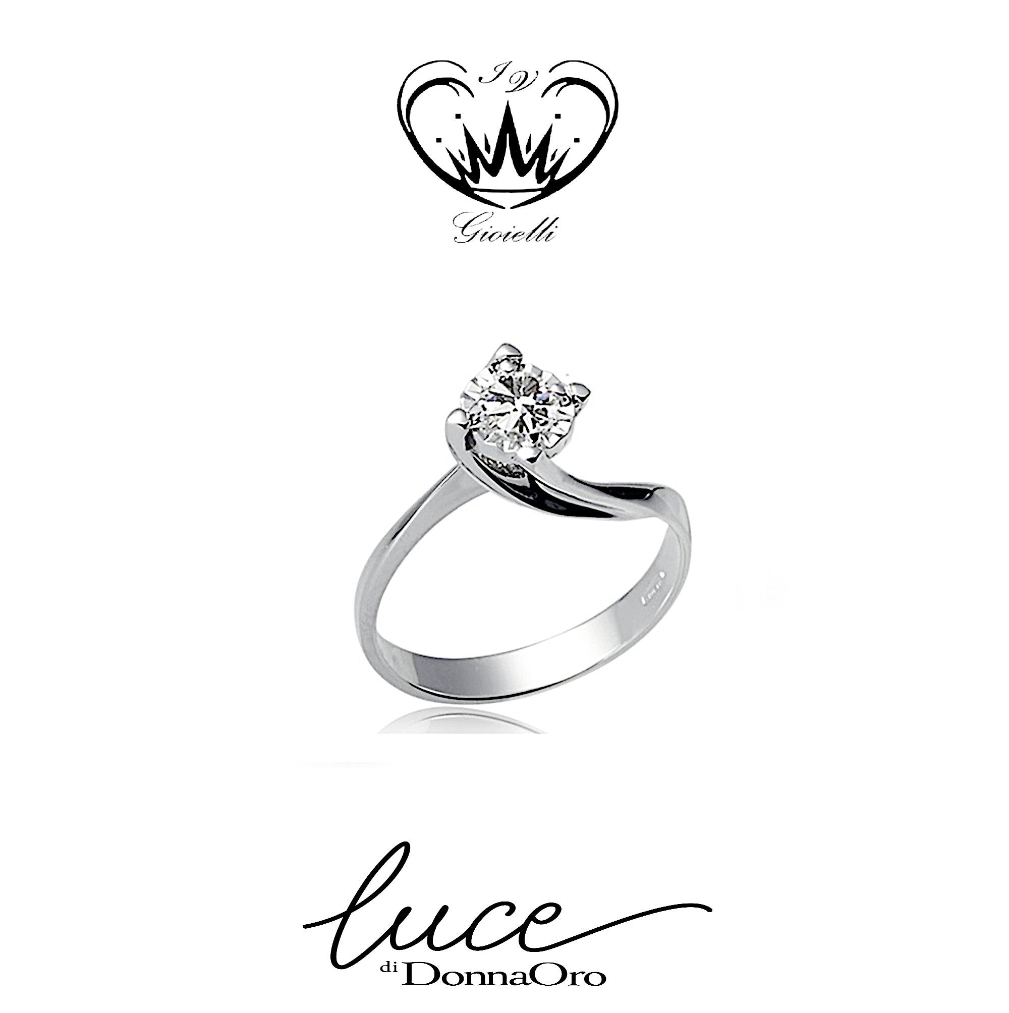 ANELLO SOLITARIO DONNA ORO ct. 0,04 ref.DHAS9134.004