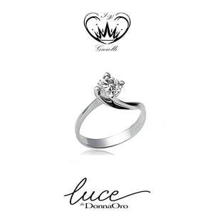 ANELLO SOLITARIO DONNA ORO ct. 0,04 ref.DHAS9134.004