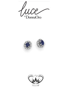 ORECCHINI CON ZAFFIRI BLU E DIAMANTI DONNA ORO ref.DHOZ9400.006