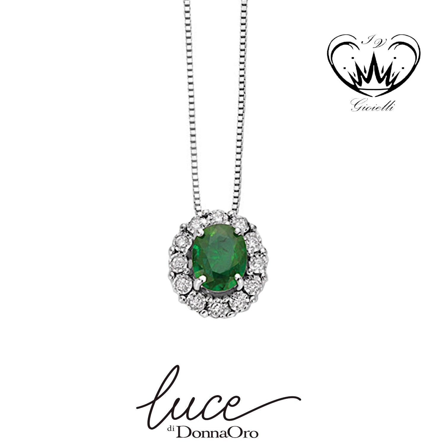 COLLANA CON SMERALDO DONNA ORO ref.DHPE9401.005