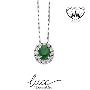 COLLANA CON SMERALDO DONNA ORO ref.DHPE9401.005