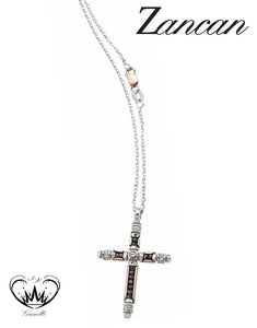COLLANA ZANCAN CROCE ORO E DIAMANTI ref.EC413BR