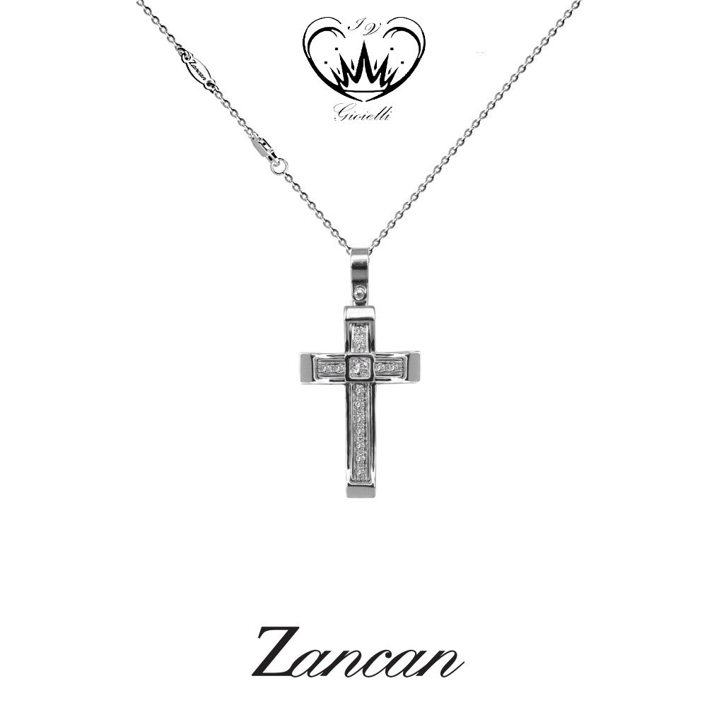 COLLANA CON CROCE ZANCAN ORO 18kt ref.EC586B