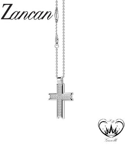 COLLANA ZANCAN CROCE ORO E DIAMANTI ref.EC600B