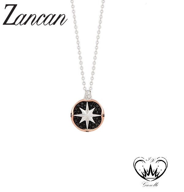 COLLLANA ZANCAN ROSA DEI VENTI ORO BIANCO 18KT ref.EC624BR