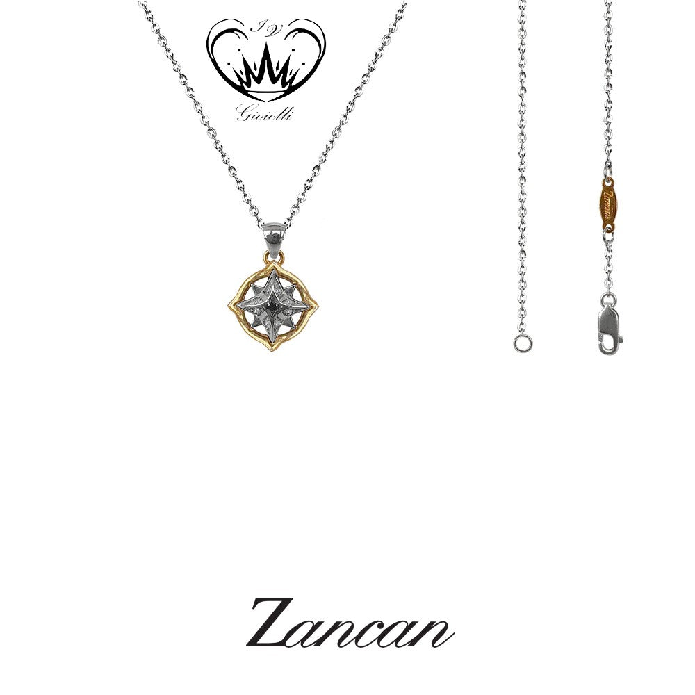 COLLANA ZANCAN CON ROSA DEI VENTI ORO 18kt ref.EC733RB