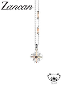 COLLLANA  ZANCAN ROSA DEI VENTI ORO BIANCO 18KT ref.EC850BR