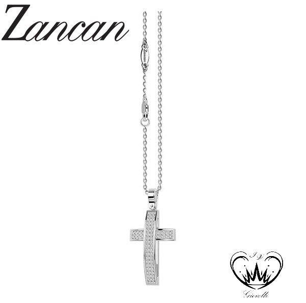 COLLANA ZANCAN CROCE ORO E DIAMANTI ref.EC936B