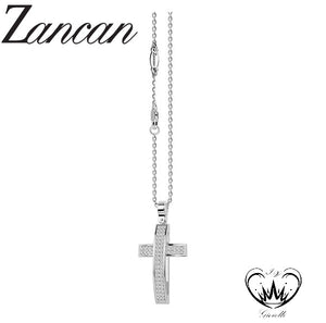 COLLANA ZANCAN CROCE ORO E DIAMANTI ref.EC936B