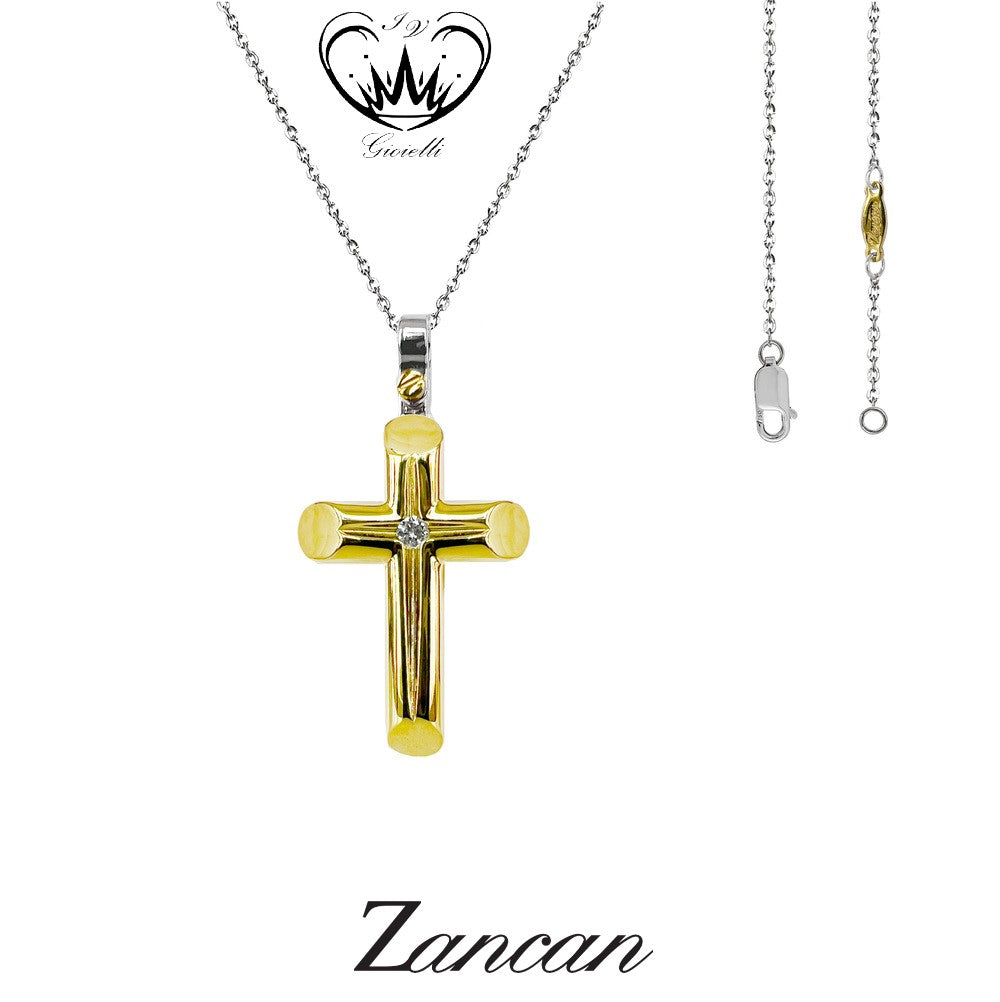 COLLANA CON CROCE ZANCAN ORO 18kt ref.ECB815GB
