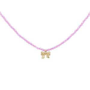 GIROCOLLO RUE DES MILLE CON FIOCCO E FILO DI ZIRCONI CANDY BOW ARG 925 ref.GR-022 M3 AU