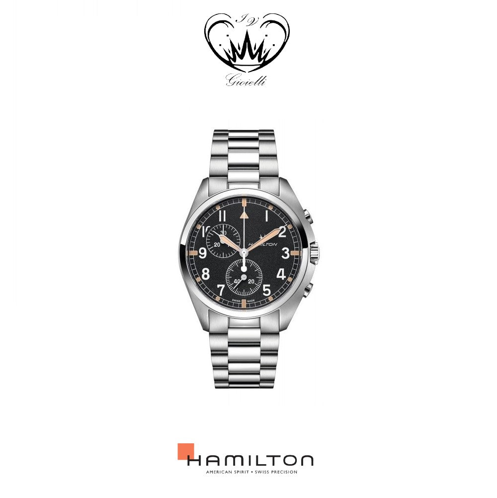 HAMILTON KHAKI AVIATION PILOT PIONEER CHRONO QUARTZ ref.H76522131