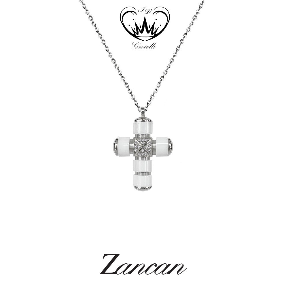 COLLANA CON CROCE ZANCAN ORO 18kt ref.KC033B-B