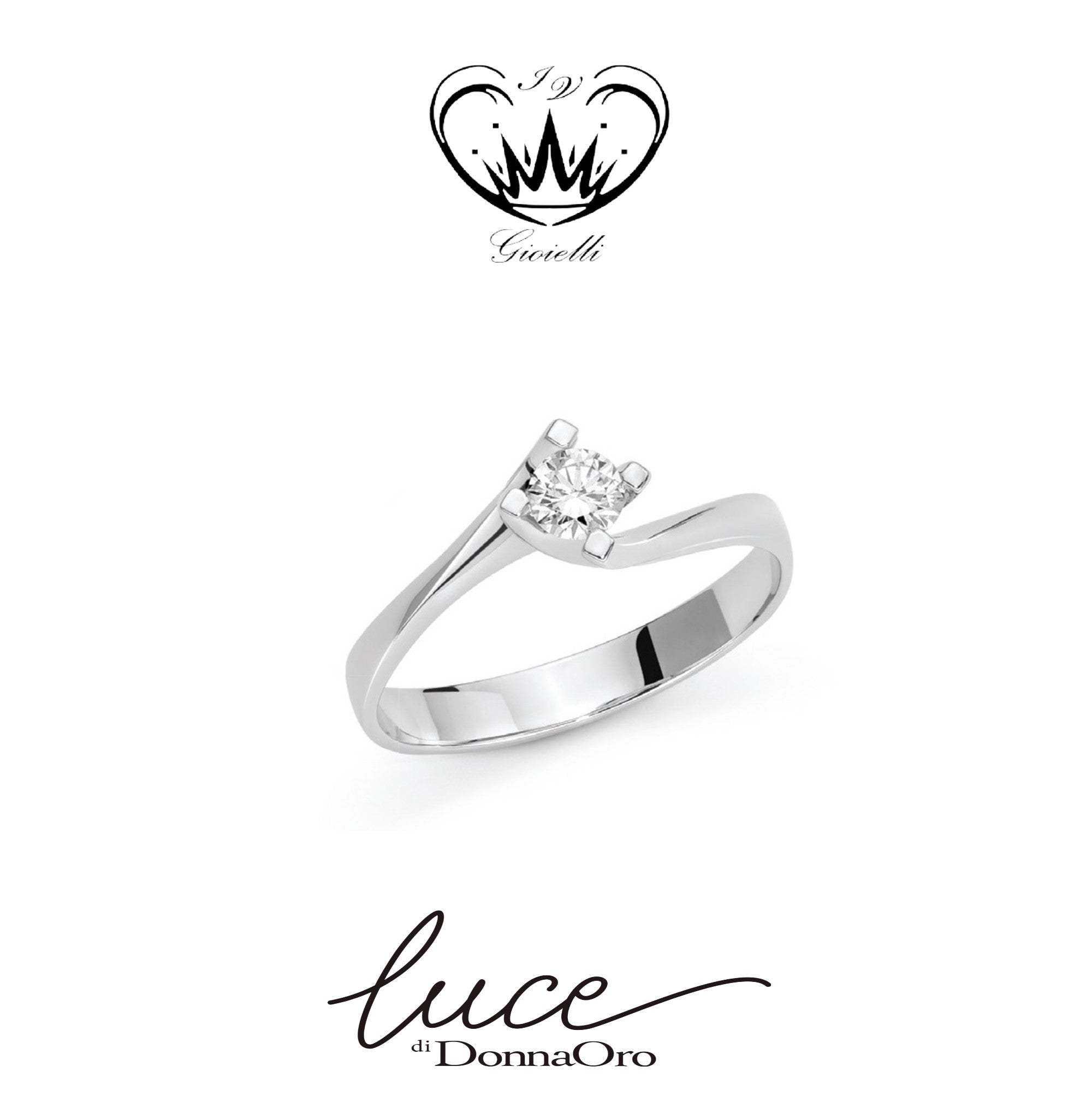 ANELLO SOLITARIO DONNA ORO ct. 0,17 ref.LAS11268.017