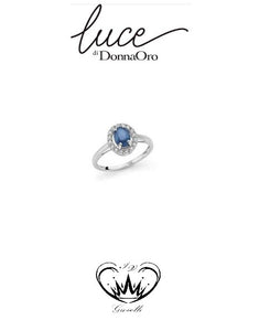 ANELLO CON ZAFFIRO BLU E DIAMANTI DONNA ORO ref.LAZ12077.005