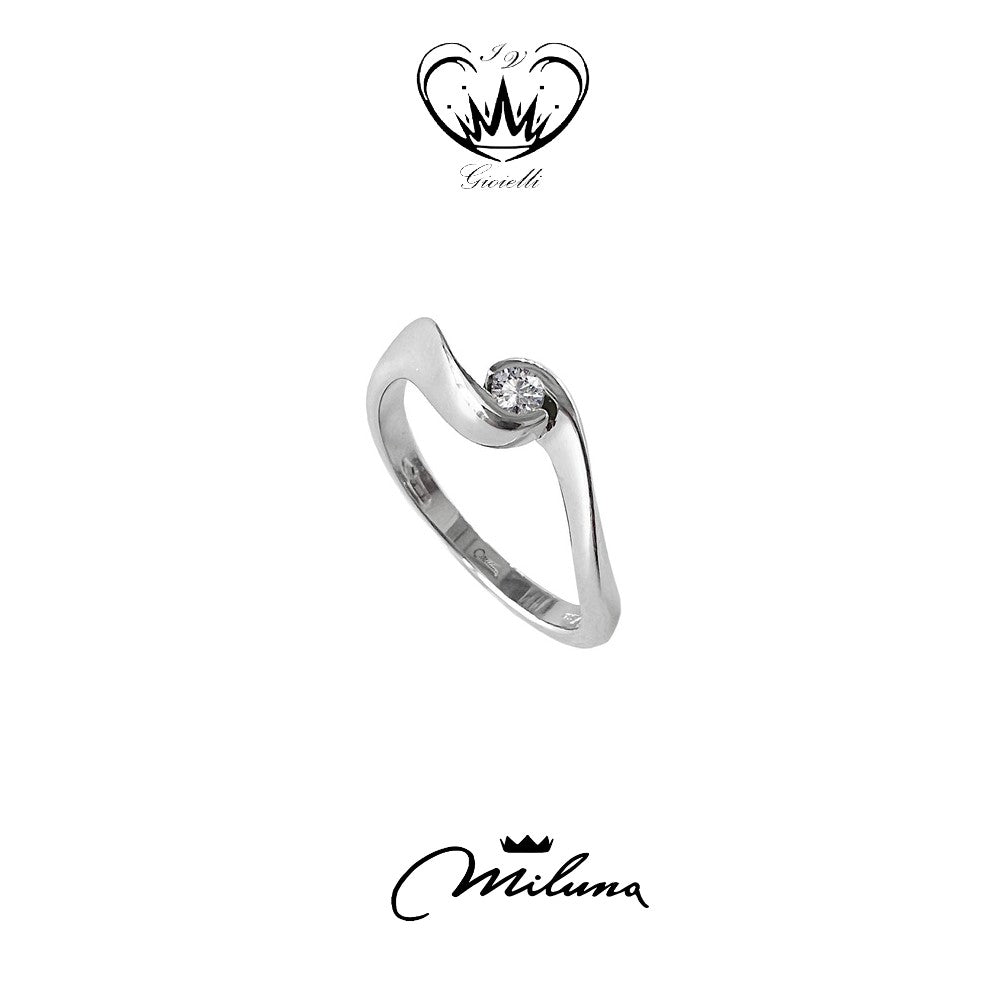 ANELLO SOLITARIO MILUNA ct. 0,07 ref. LID1600-D7