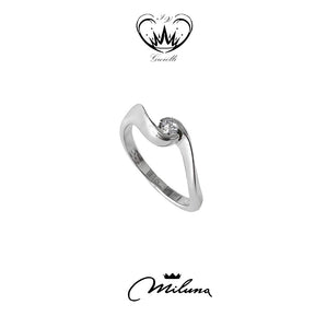 ANELLO SOLITARIO MILUNA ct. 0,07 ref. LID1600-D7