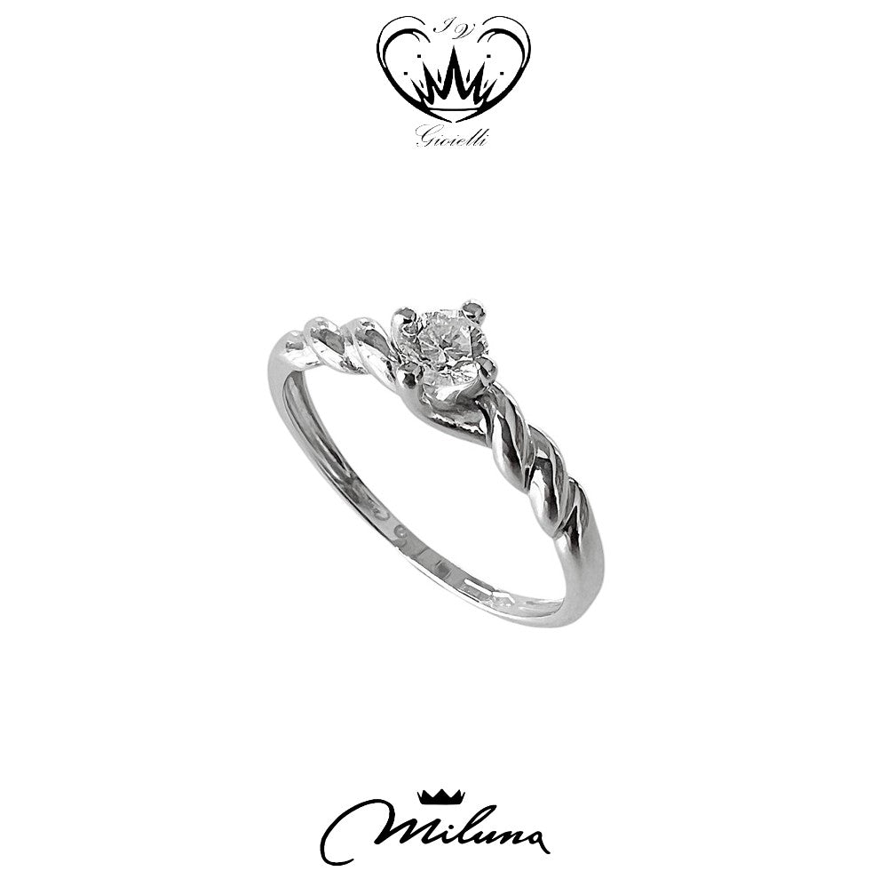 ANELLO SOLITARIO MILUNA ct. 0,20 ref. LID5177-020G7